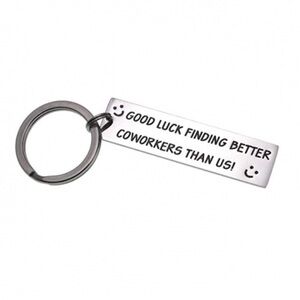 New Silver Tone Funny Coworkers Good Bye Gift Keychain